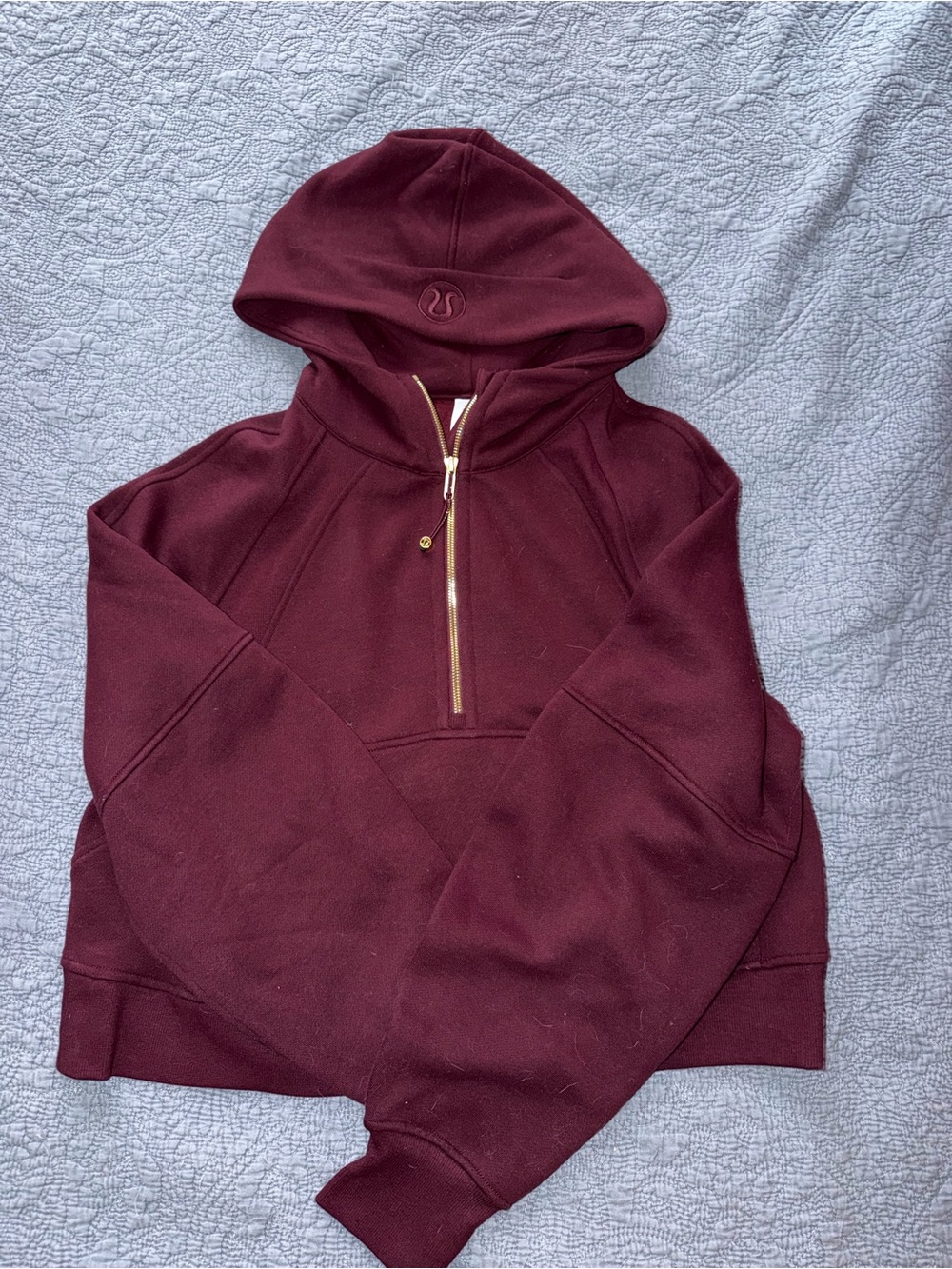 lululemon athletica Womens Zip Hoodie - Burgundy with Gold Zipper